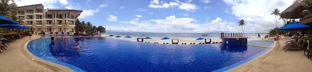 Bellevue Resort poolside view of Doljo Beach Panglao Island Bohol Central Visayas Philippines