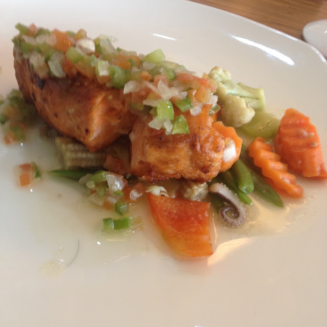 Pan-seared salmon at The Grain Restaurant