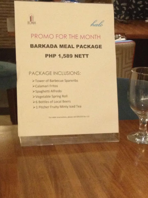 August 2015 promo of the month at Halo Restaurant at St Mark Hotel Cebu City Philippines